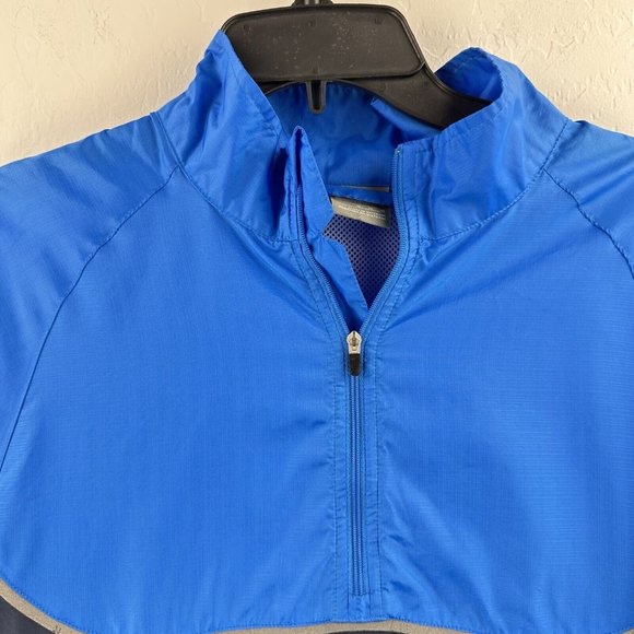 Nike Windbreaker Quarter Zip Pull Over Light Jacket Mens Size M Blue‎ Gray - Picture 5 of 14